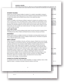 Sample Handbook Pages